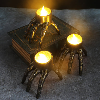 Skull Grip Candle Lantern – Eerie Elegance for Night Ambience