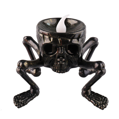 Skull Grip Candle Lantern – Eerie Elegance for Night Ambience