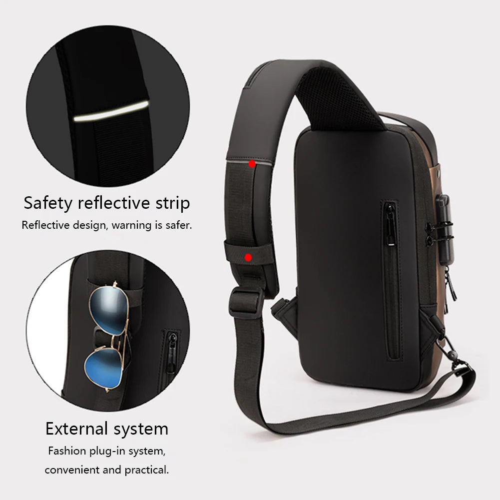 Anti theft sling bag
