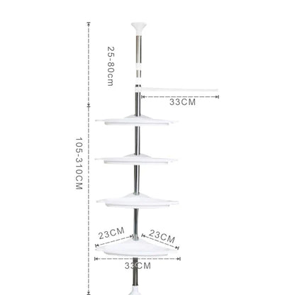 Bathroom Corner Tension Pole Rack