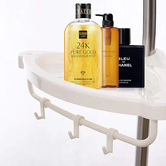 Bathroom Corner Tension Pole Rack