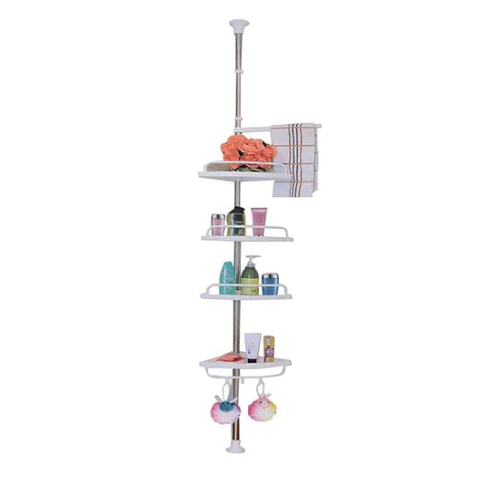 Bathroom Corner Tension Pole Rack